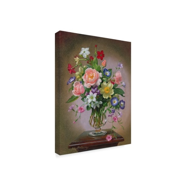 Albert Williams 'Roses Peonies And Freesias' Canvas Art,18x24